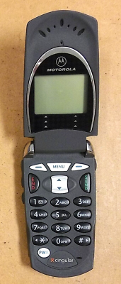 Motorola V60t - Silver and Gray ( Cingular ) Cellular TDMA Flip