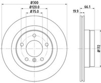 2X Hella 8DD 355 111-281 Bremsscheibe FüR Bmw