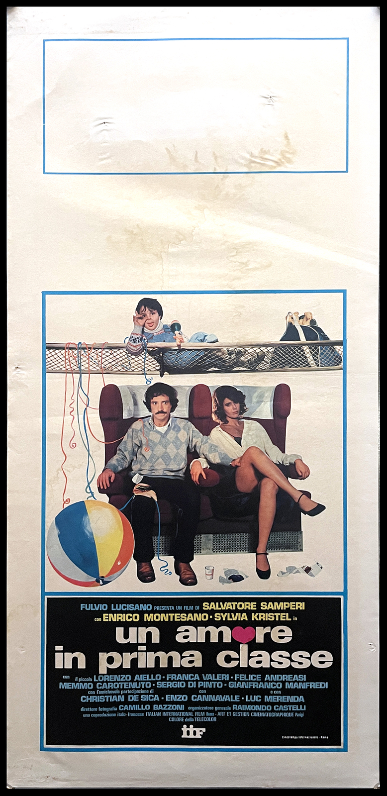 Locandina originale film Un amore in prima classe (1980) - Regia di Salvatore Samperi