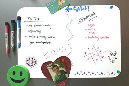 17"x11" Magnetic Dry Erase Whiteboard Sheet 4 Markers ,4 magnets,1 smiley eraser - Picture 2 of 6