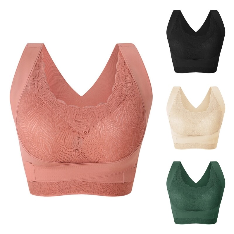 Sports Bras Women Padded Wireless Bra Wireless Running Gym Training Bra-image