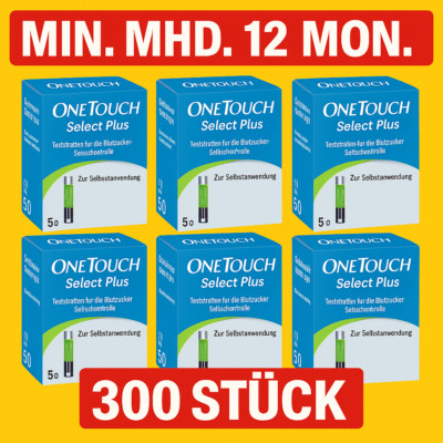 ONE TOUCH SELECT PLUS Teststreifen x 300 Stück  100 % Originalware 
