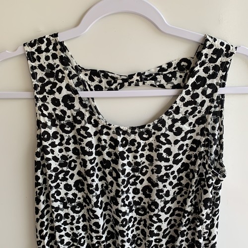 H&M Girls NWT Sleeveless Black Leopard Print fit & flare dress size Y14 - Picture 7 of 8