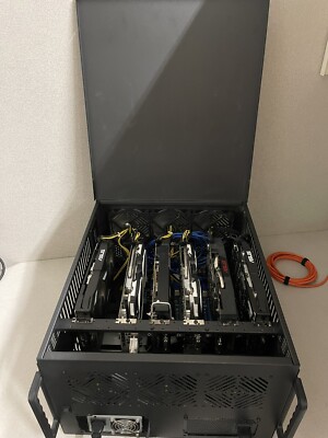 6xGPU Complete Mining Rig - RX580/RX570-AsRock H110 BTC Pro+-Dual PSU-6UCase