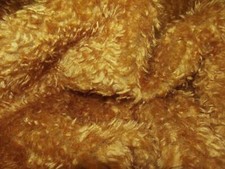 CURLY Teddy Faux Fur Fabric Material - HONEY