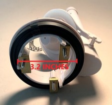 Flush Valve, 3.2 in. Porcelain Flush Hole, 1 Piece Toilet, Silicone Seal Flapper