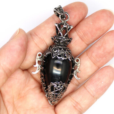#ad Pendulum Crystal for Dowsing Spiritual Divination Antique Stone Pendant Pendulo $6.99