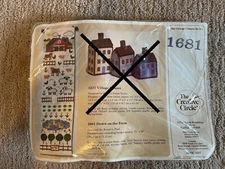 Vtg Creative Circle Wall Cross Stitch Kit 1681 Down On The Farm Barn Karen Paul