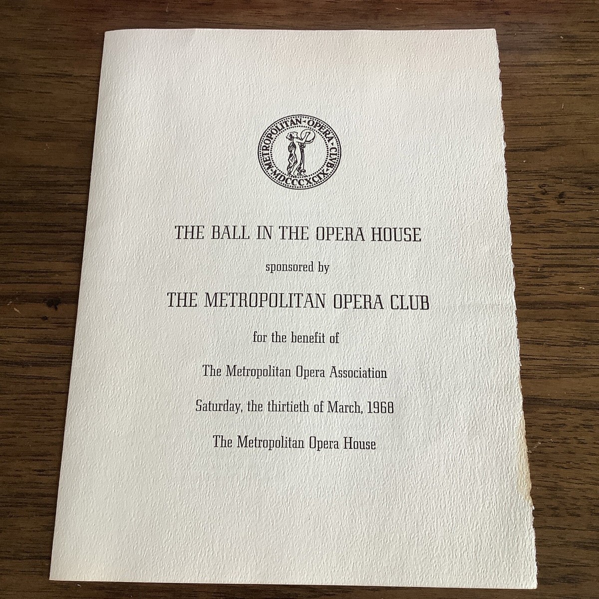 The Opera Metropolitan Opera Promo Code 2019 Vintage Menu The Ball