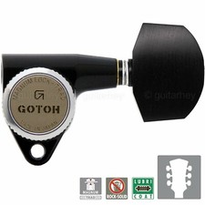 NEW Gotoh SG301-EN01 MGT L3 R3 LOCKING Tuners w/ Large EBONY Buttons 3x3 - BLACK