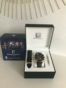 Coffret PIERRE LANNIER Montre Homme en Acier Noir et Bracelet - 384A438 -  Cleor