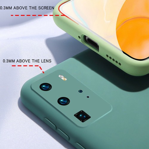 For Huawei P40 P30 Pro P20 Lite Soft Liquid Silicone Case Cover Square Edge - Picture 2 of 22