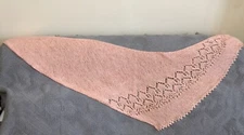 Handknit  cotton blend WRAP/SHAWL/SCARF (spring sale)