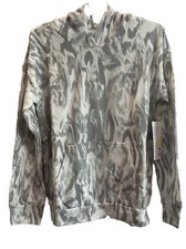 Z By Zella Girls Hoodie Sweatshirt White/Gray Kangaroo Pocket Large 10/12  NEW  