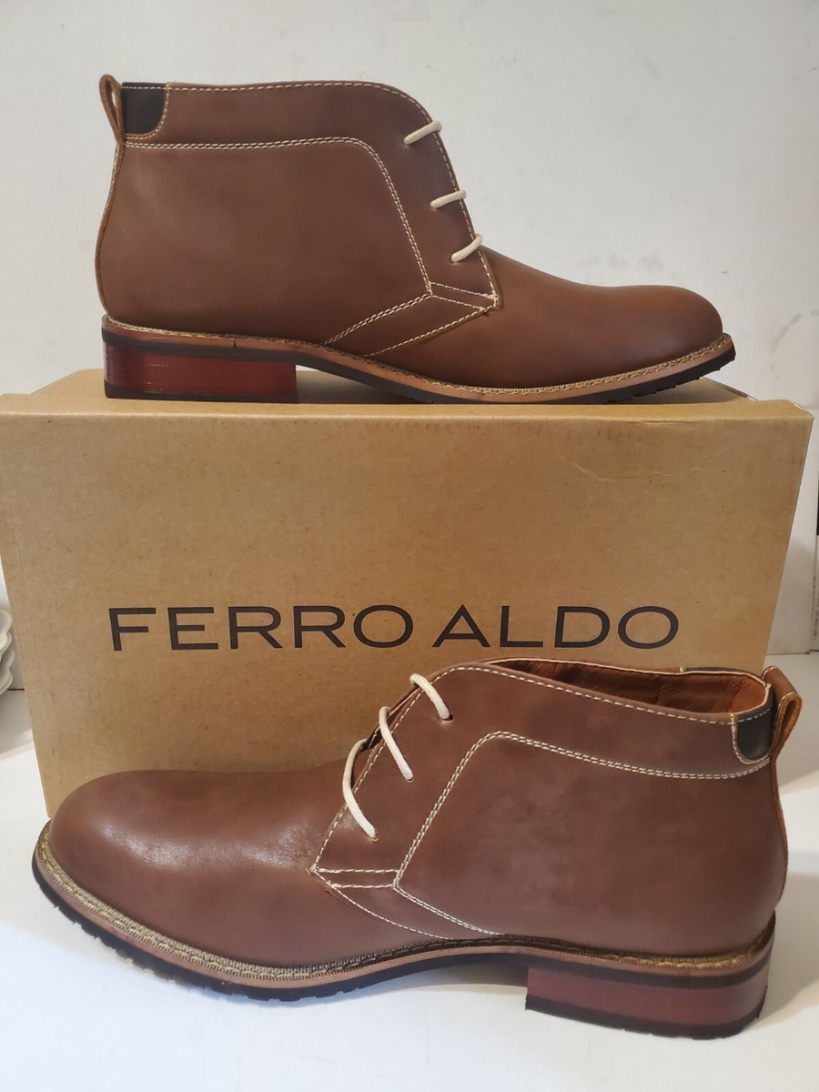 Ferro Aldo Mens Brown Dress Faux Leather Ankle Boot Shoes  display picture 1