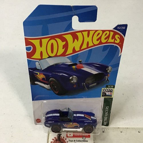 2022 HOT WHEELS HW RETRO RACERS SERIES #152 BLUE SHELBY COBRA 427 S/C 1/64 MIP