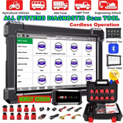 ANCEL HGV Truck Full Systems Diagnostic Tool OBD2 Scanner Laptop for EURO Truck Lorry