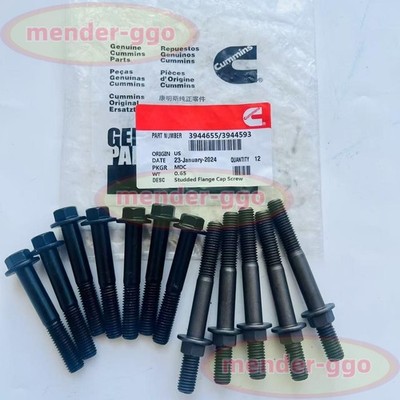 12X OEM Exhaust Manifold Bolts Studs For Dodge Ram 5.9 6.7 Cummins 03-19 3944655