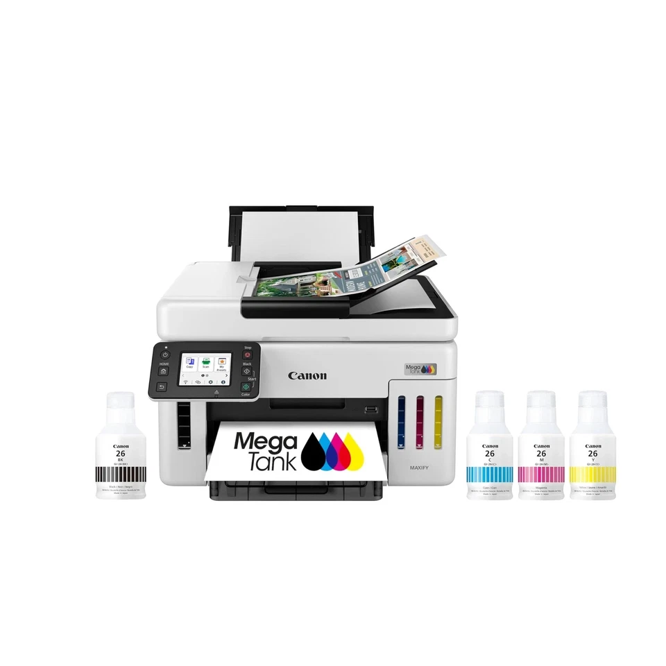 Canon GX6120 Wired & Wireless MegaTank Inkjet Multifunction Printer - Color - Image 2 of 4