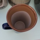 Royal Norfolk Square 2-Tone Flared-Rim Stoneware Mug 14 oz Blue/Brown — photo 5