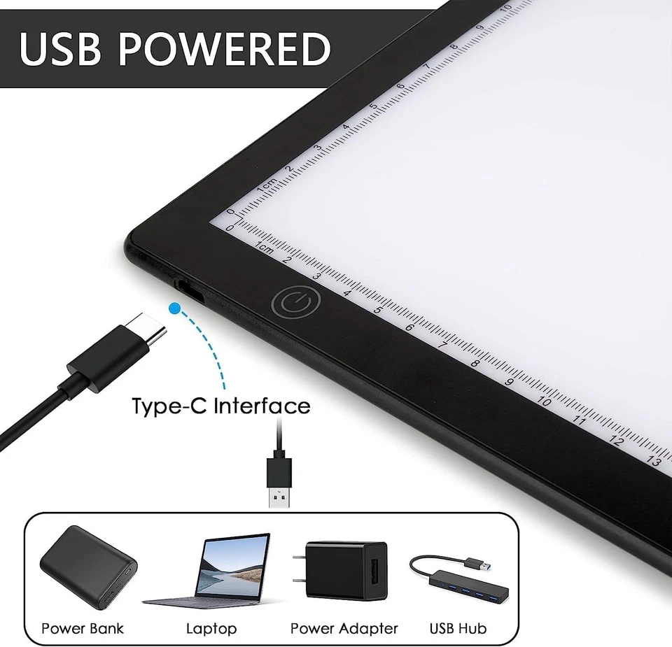 Ultra-Thin LED Light Box Slide Viewer Film Negative Scanner USB Powered - Image 3 of 4