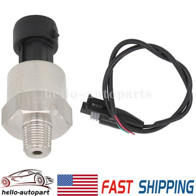 #ad #ad 100psi Stainless Steel Pressure Transducer Sender Sensor for Oil Fuel Air Water $18.49