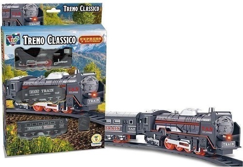 Teorema Allegro – Pista De Tren De Madera De 40 Piezas, Con Locomotora Y Vagones Imantados, Longitud Total 265 Cm