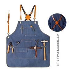 Water Resistant Work Apron with Thick Canvas for Craftsmen and Gardeners