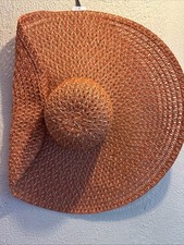 Cato Womens Wide Brim Hat One Size Orange NEW