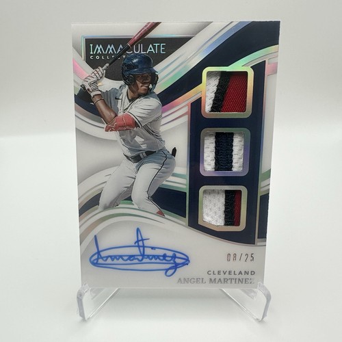 2023 Panini Immaculate Baseball Angel Martinez  Tri-Color Triple Patch Auto  /25