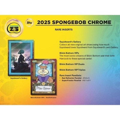 2025 Topps Chrome SpongeBob SquarePants 25th Anniversary Hobby