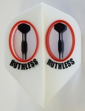 Ruthless White Dual Darts Standard Dart Flights