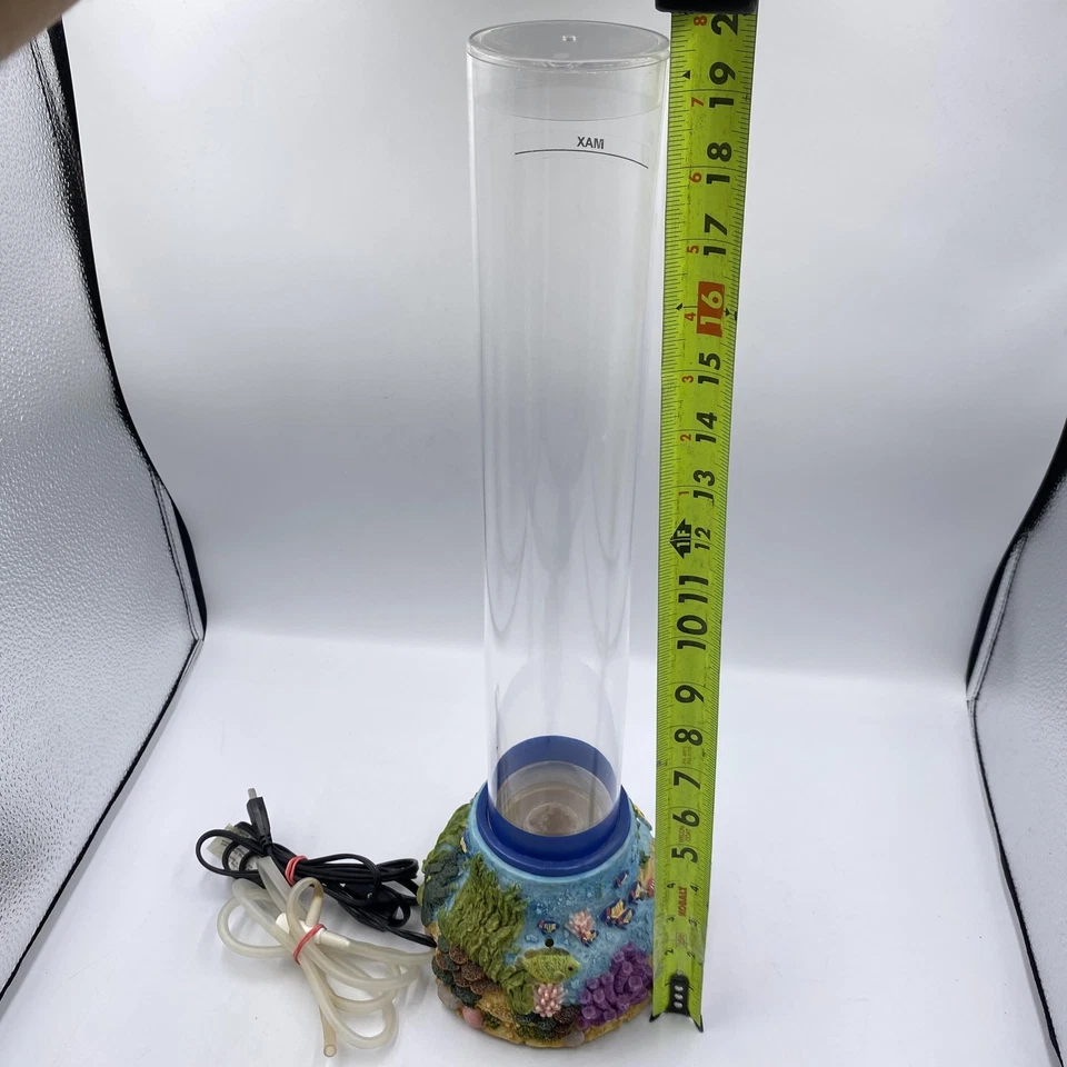 Lámpara de acuario burbuja Liwang torre LED cambiante de color de peces con bomba base de arrecife de 19 pulgadas Foto 2 de 4