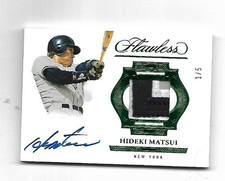 Hideki Matsui 2025 Flawless Prime 3 Color Patch Autograph 