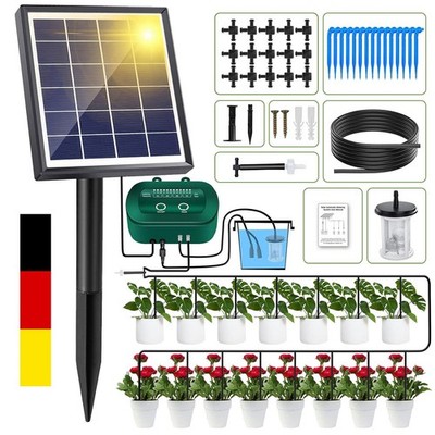 15-IN-1 Solar Bewässerungset Automatisch Pflanzen Bewässerung Bewässerungssystem