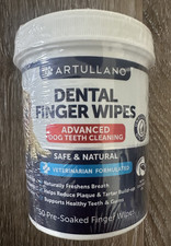 Dog Dental Teeth  Gums Cleaning Wipes Reduce Plaque Tartar Unscented 50 ct