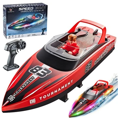 VUSDDY 2,4GHz 15 KM/H High Speed RC Boot Ferngesteuertes Rennboot Speedboot Schiff Boot