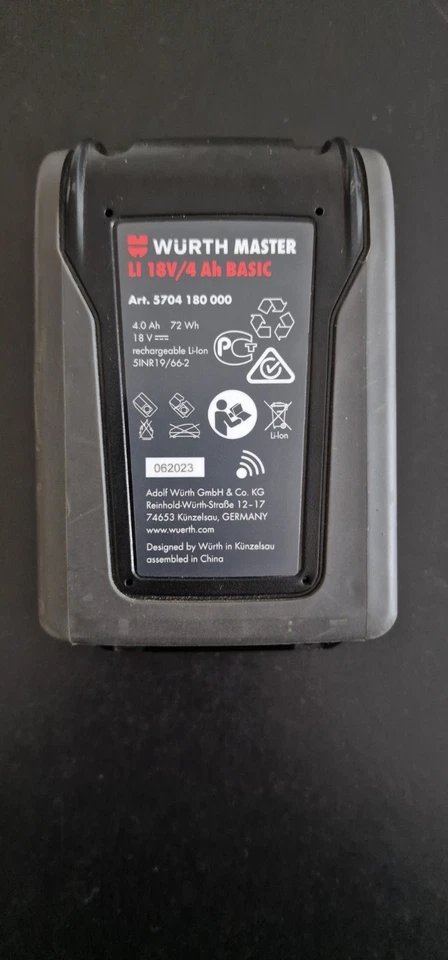 WÜRTH master Ladegerät ALG 18/4 BASIC + Li-Ion Akku 18V 4Ah BASIC M-Cube – Set - Bild 3 von 4
