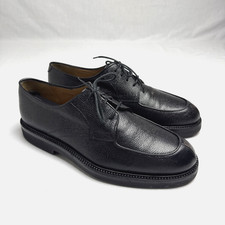 Bruno Magli Men's Renato Black Pebbled Leather Apron Toe Derbys Sz 10 M Italy