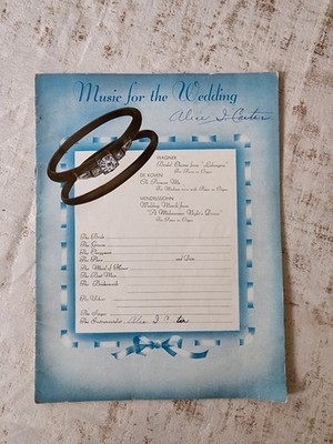 Vintage Music For The Wedding Songbook Piano Organ Med Voice 1946 Oh Promise Me