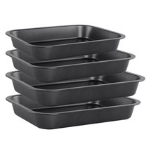 Image of 4 Pack Non-Stick Baking Tray Set - Carbon Steel Roasting Pans, PFOA Free