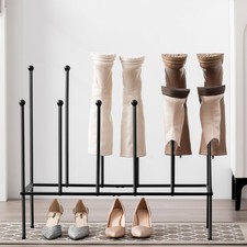 Standing Shoe Racks, Black Metal Boot Rack, Tall Shoe Organizer for Dorm Room...