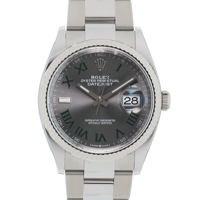 ROLEX Datejust 36 126234 Slate Roman Oyster Warranty 2022 Box/Paper