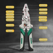 Foldable Wire Stripper Multi Function Electrician Pliers Hand Tool