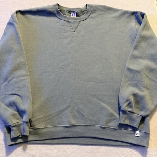 Russell Athletic Crewneck Sweatshirt XL Green Dri Power Pullover Blank