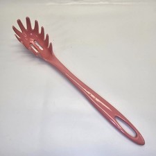 VNTG Ensar Pasta Server Spaghetti Fork Pink Nylon Retro Kitchen Made In USA