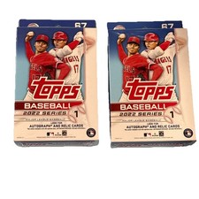 Topps 2022 Series 1 Baseball Hanger New SEALED Box 67 cards Lot Of 2