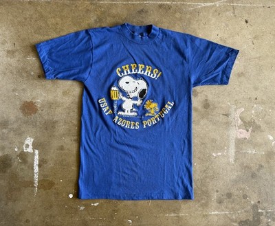 80s VINTAGE SNOOPY & WOODSTOCK PEANUTS T-SHIRT SZ S USAF U.S. AIR