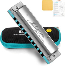 East Top Lightning Harmonica, Advanced Diatonic Harmonica Key of C, 10 Holes Mou
