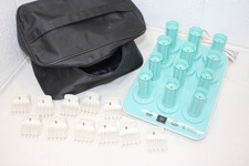 Calista Tools Hot Wavers Heated Rollers SHTW001 Short 12-Base w/ 11 Clips, CLEAN